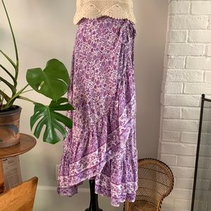 House of Skye purple boho wrap skirt